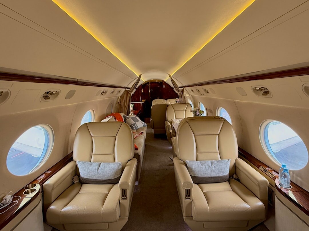 luxury private jet interior