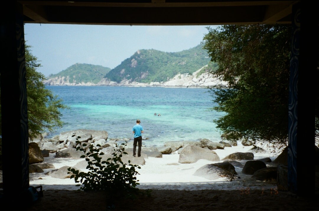 celebrity on tropical beach